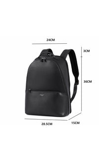 Louvre Genuine Leather Backpack (Black)