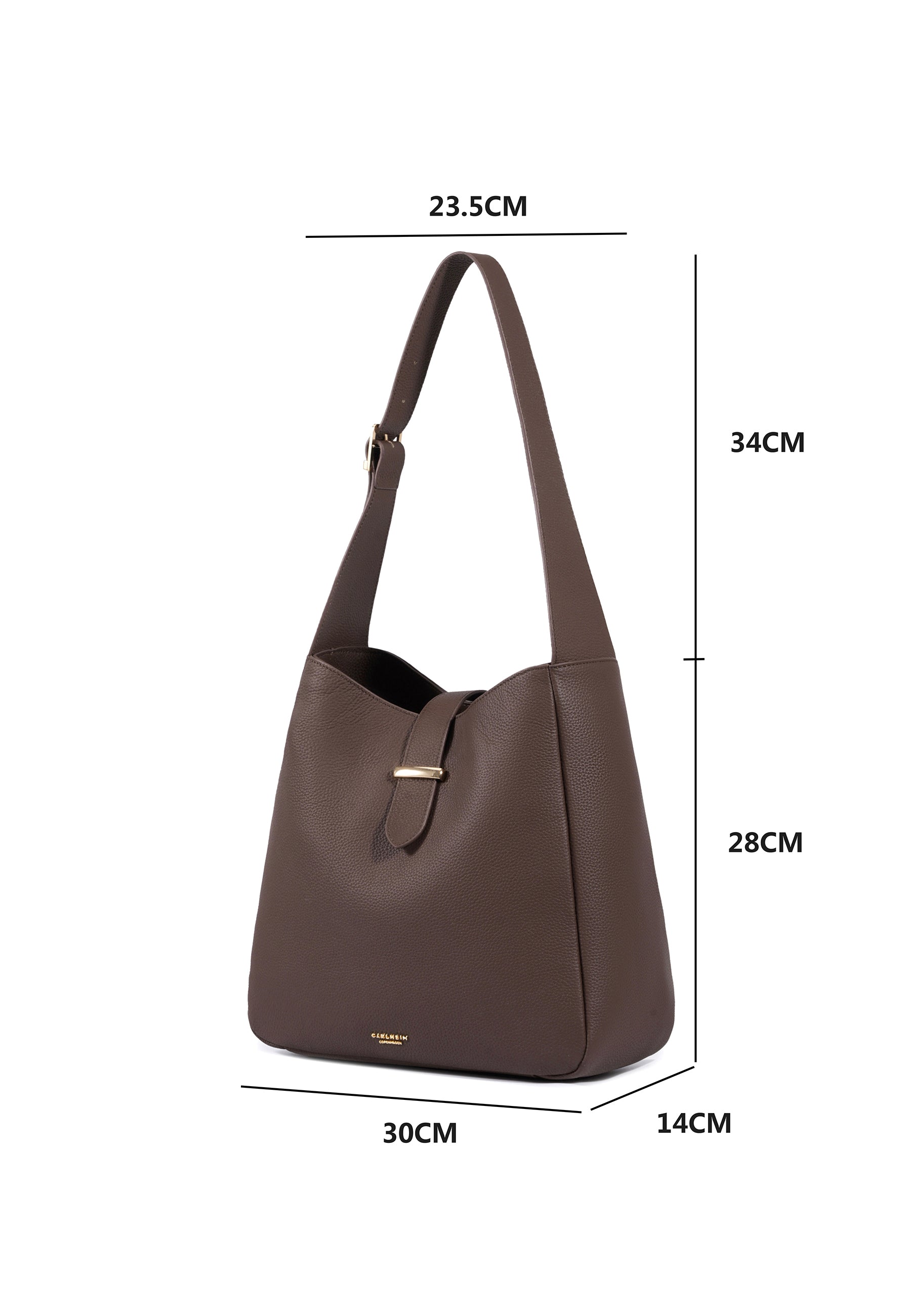Ellie Genuine Leather Handbag (Brown)