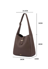 Ellie Genuine Leather Handbag (Brown)