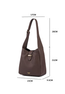 Emily Genuine Leather Handbag (Brown)