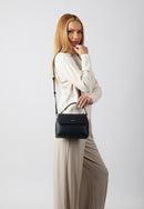 Grace Genuine Leather Handbag (Black)