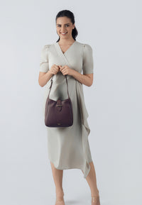 Emily Genuine Leather Handbag (Brown)