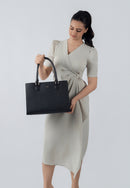 Annabelle Genuine Leather Handbag (Black)