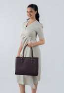 Annabelle Genuine Leather Handbag (Brown)