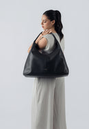 Madeline Genuine Leather Handbag (Black)