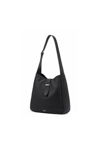 Ellie Genuine Leather Handbag (Black)