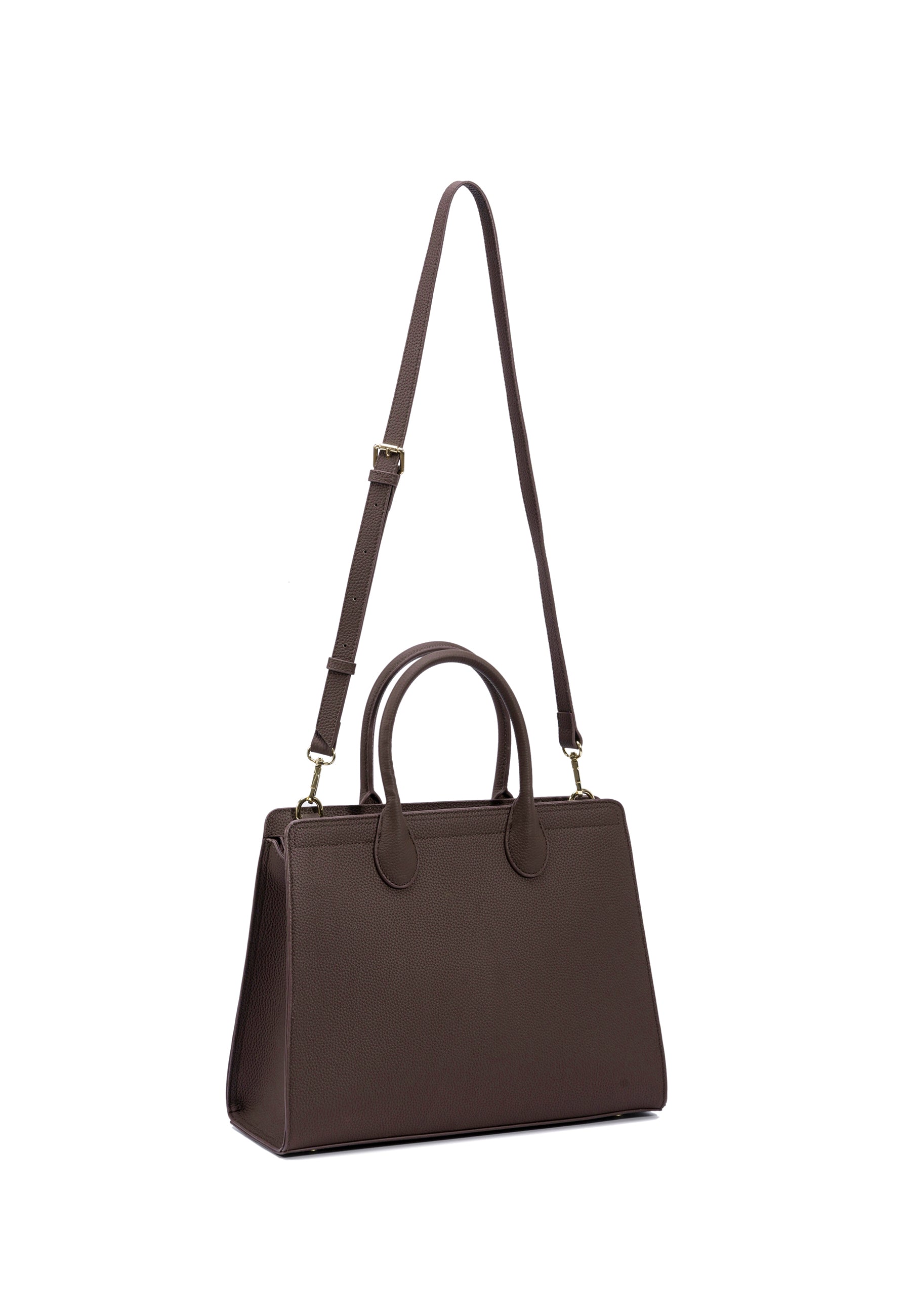 Nora Genuine Leather Handbag (Brown)