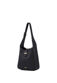 Emily Genuine Leather Handbag (Black)