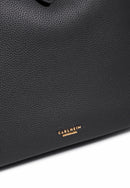 Ellie Genuine Leather Handbag (Black)