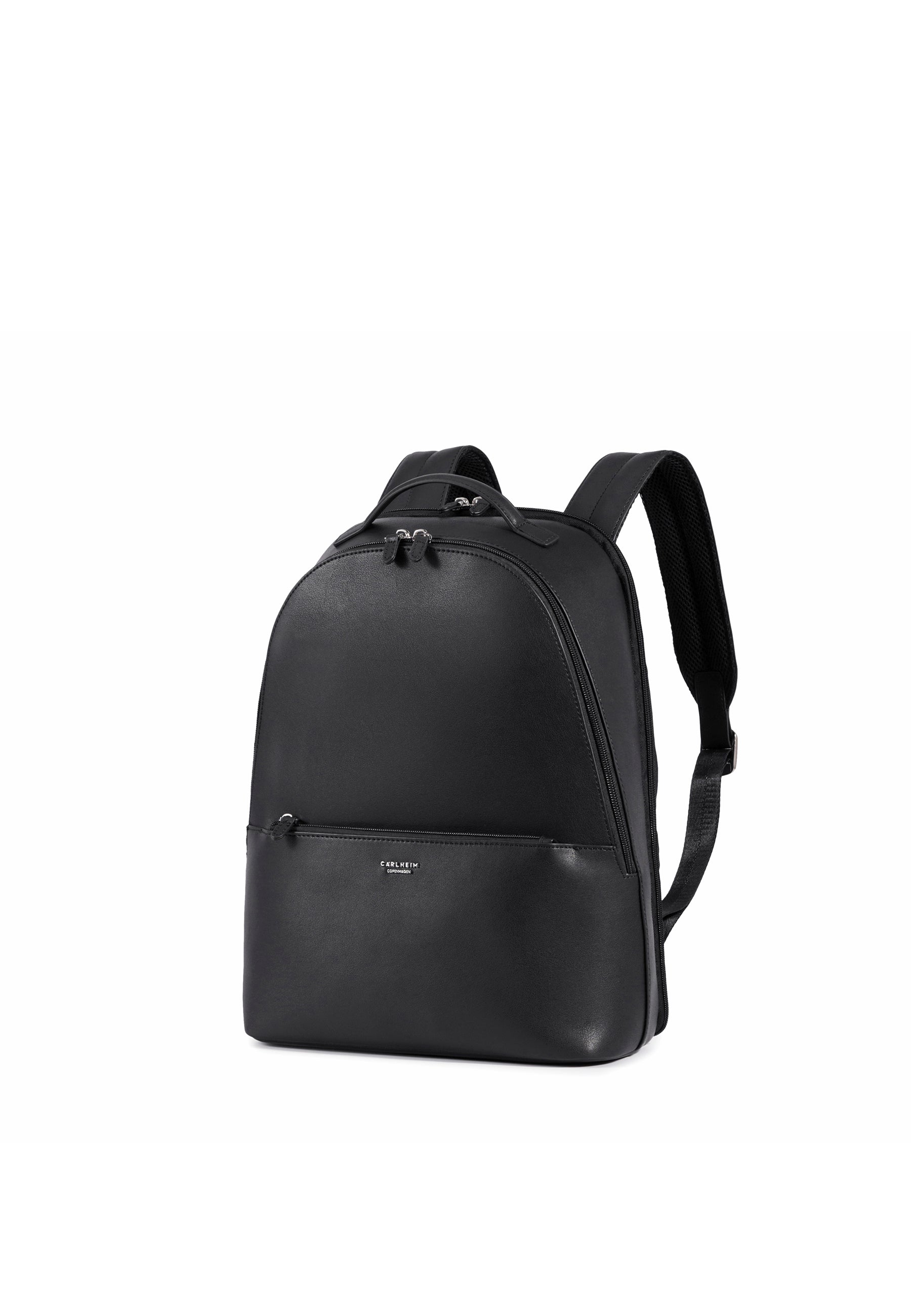 Louvre Genuine Leather Backpack (Black)
