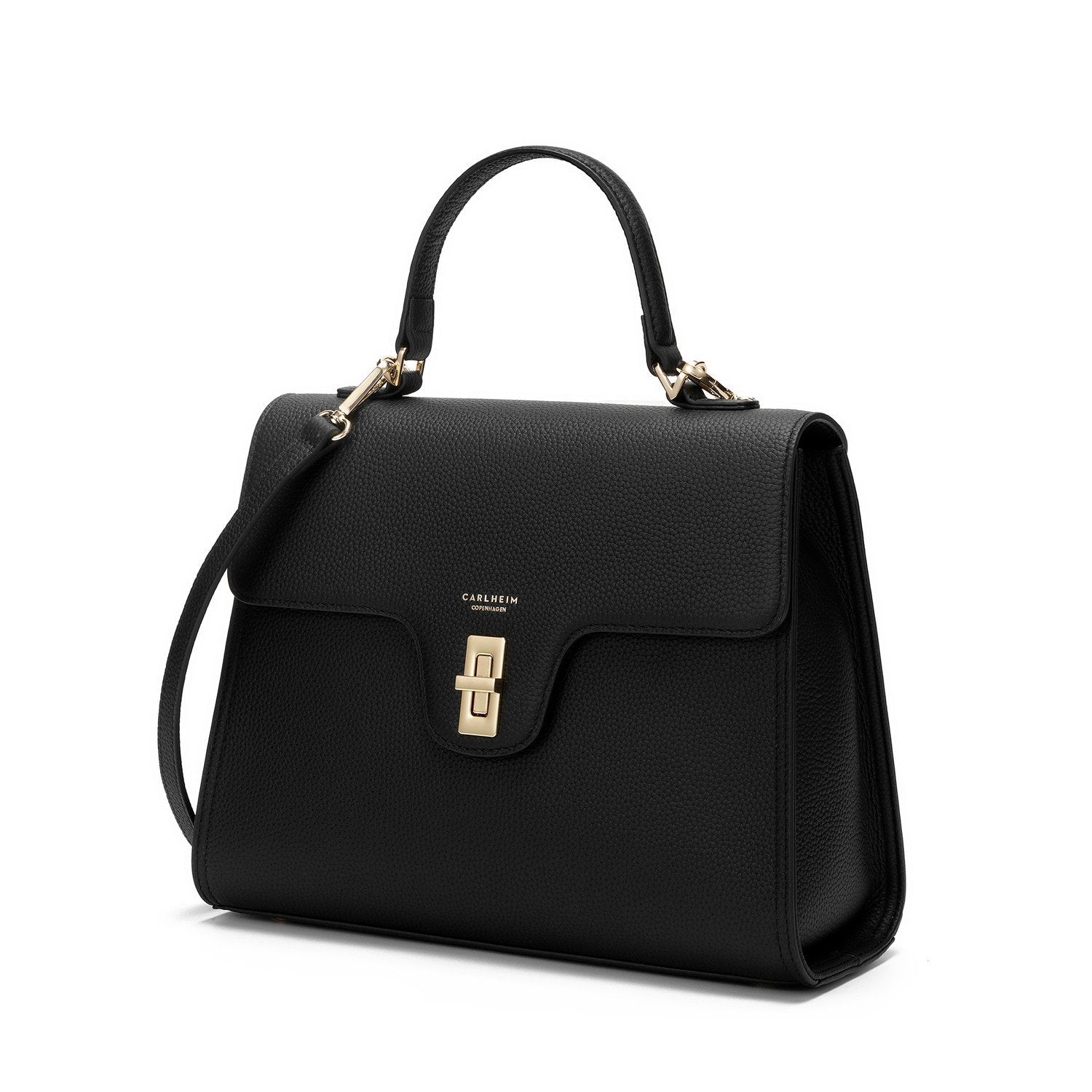 Estelle Genuine Leather Handbag (Black)