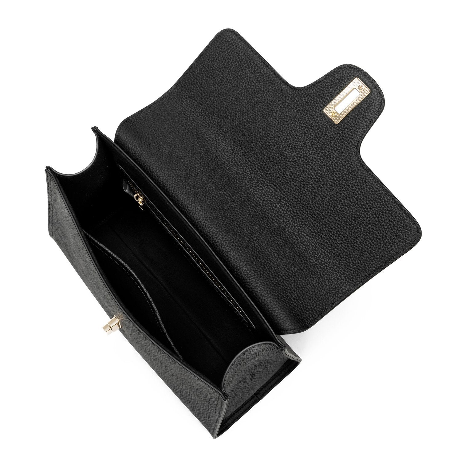 Estelle Genuine Leather Handbag (Black)