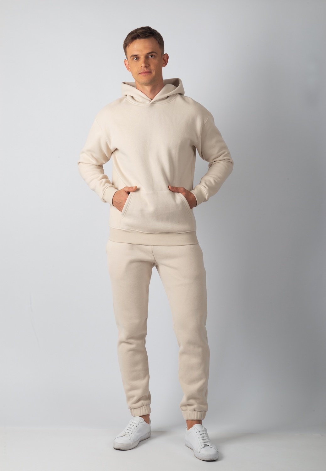 Hudson Branded Hoodie (Beige)