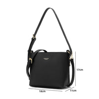 Selma Genuine Leather Handbag (Black)