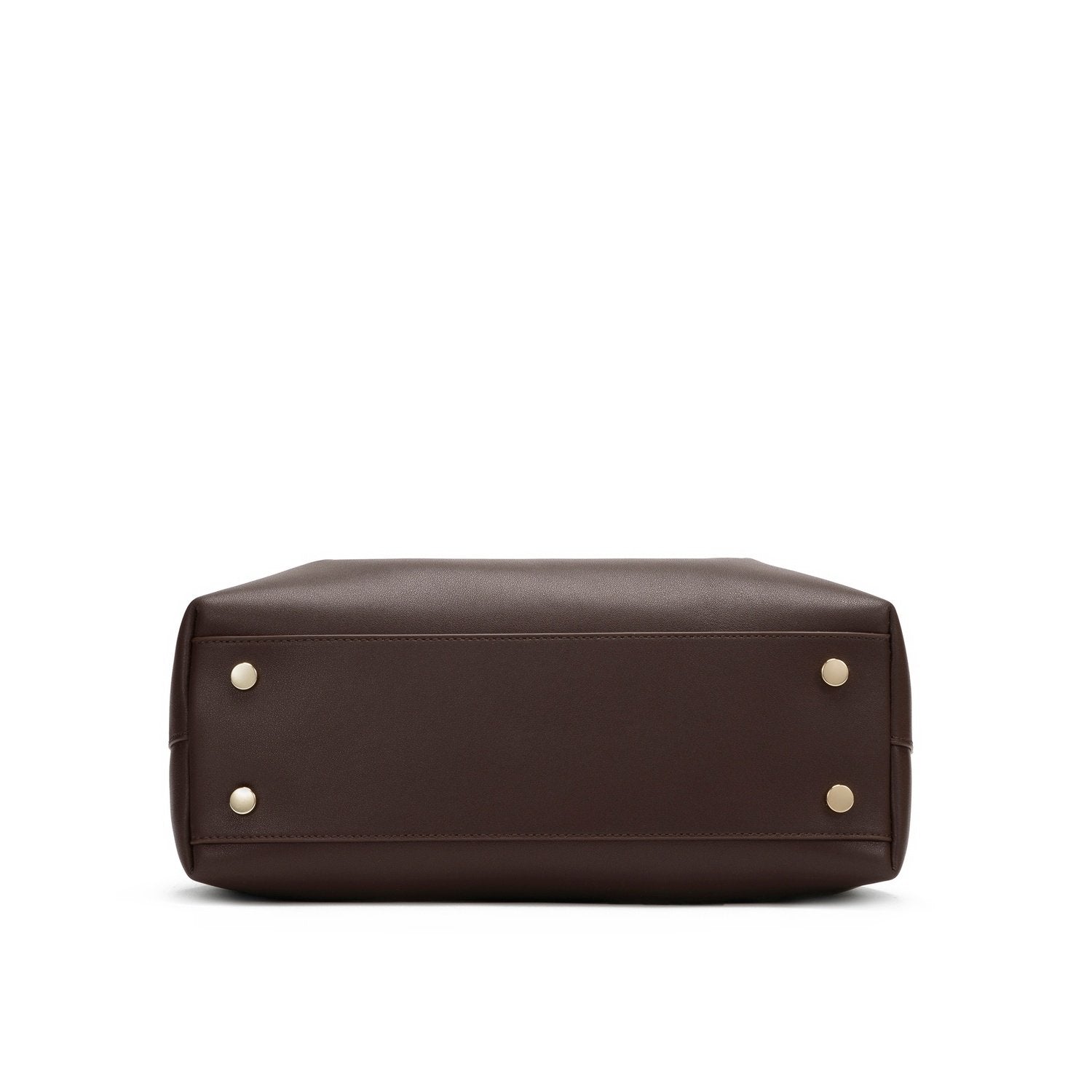 Velvet Genuine Leather Handbag (Brown)