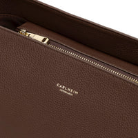 Victoria Genuine Leather Handbag (Brown)