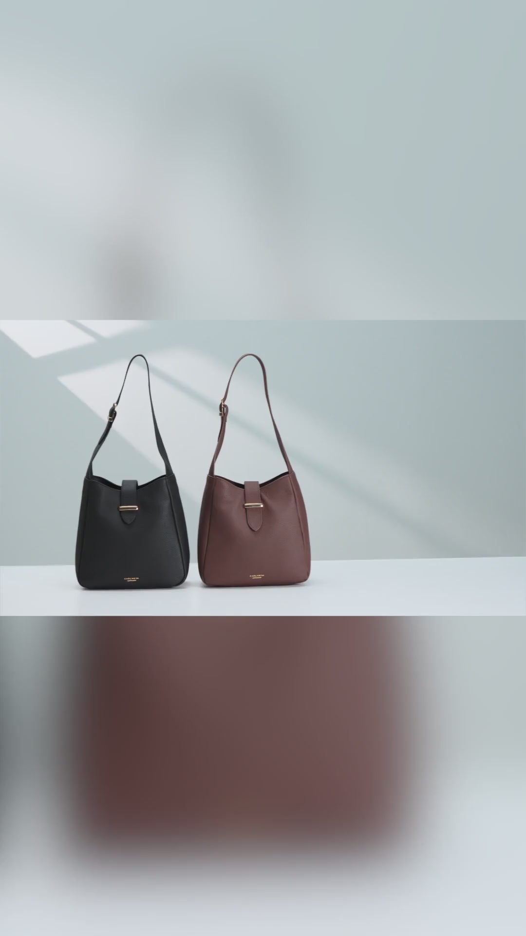 Emily Genuine Leather Handbag (Black)