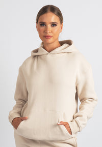Harper Branded Hoodie (Beige)